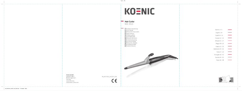 Page 1 de la notice Manuel utilisateur Koenic KHC 3310