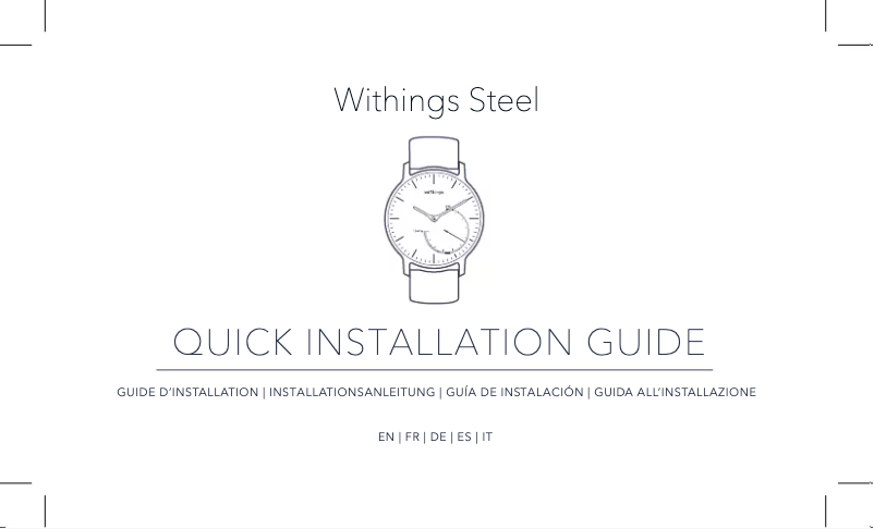 Page n°1 - Guide d'installation Withings Steel