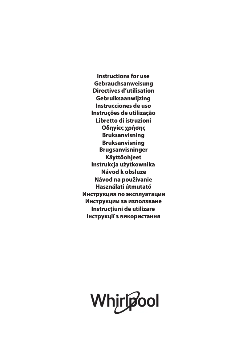 Page 1 de la notice Manuel utilisateur Whirlpool SPIW412/2