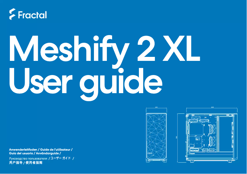 Page 1 de la notice Manuel utilisateur Fractal Design Meshify 2 XL