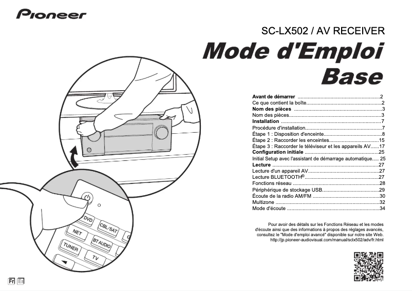 Page n°1 - Manuel utilisateur Pioneer SC-LX502