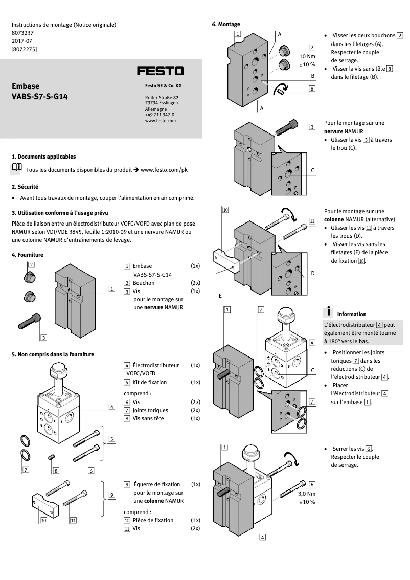 Image de la première page du manuel de l'appareil VABS-S7-S-G14