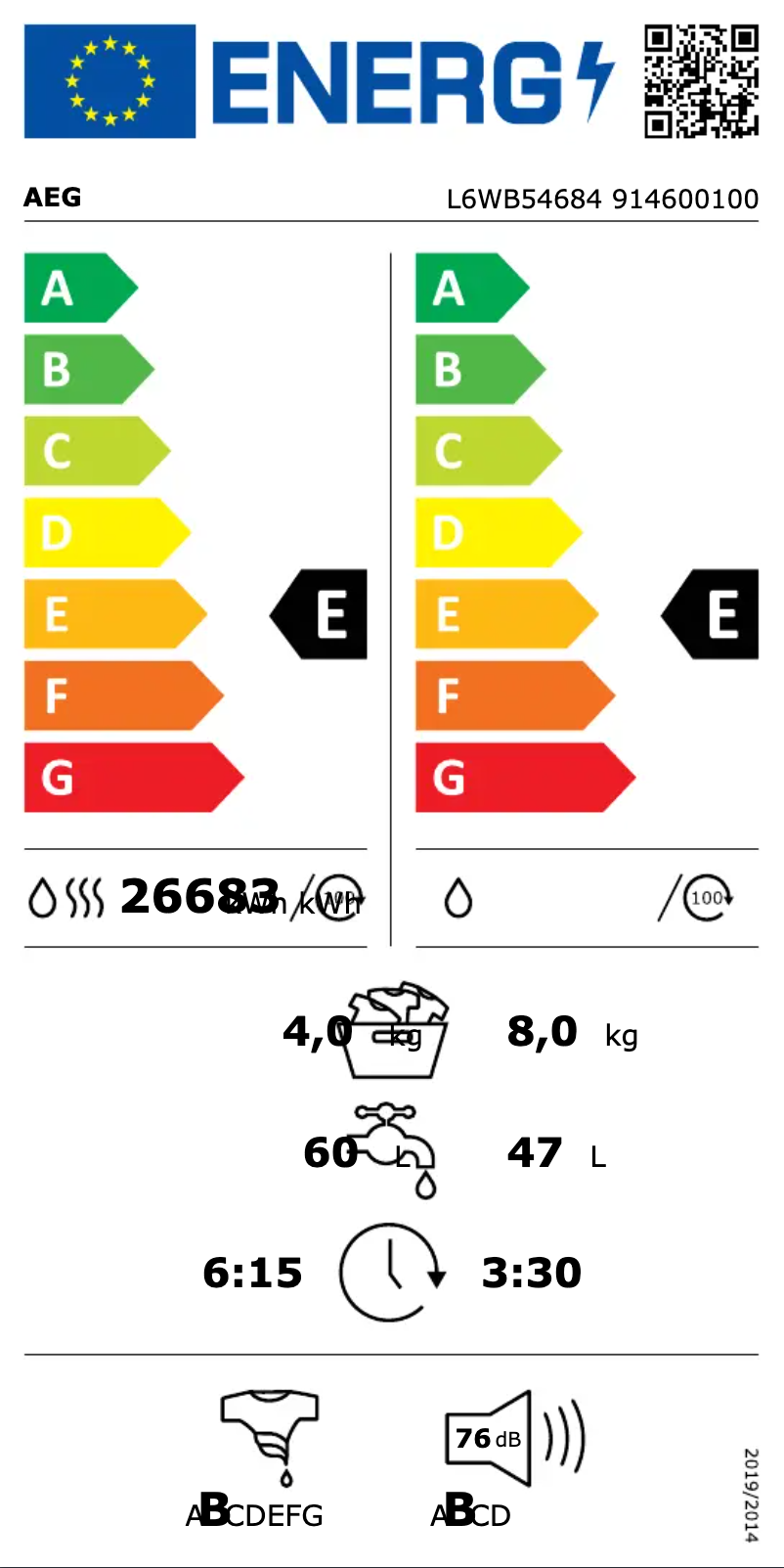 Página 1 del manual Manual de usuario AEG L6WB54684