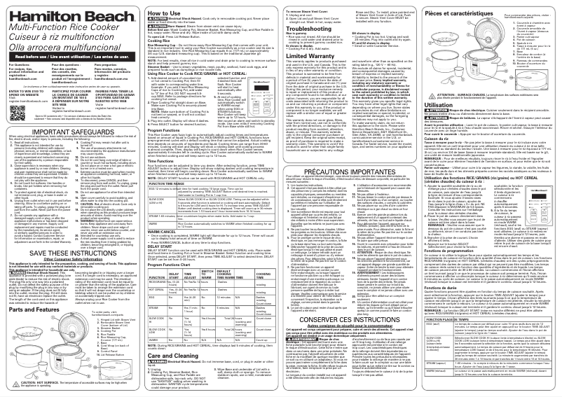 Image de la première page du manuel de l'appareil 37561