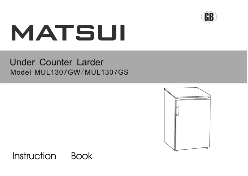 Page 1 de la notice Manuel utilisateur Matsui MUL1307GS