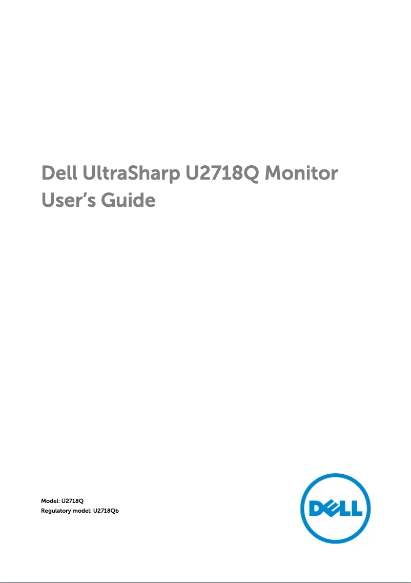 Página 1 del manual Manual de usuario Dell UltraSharp U2718Q