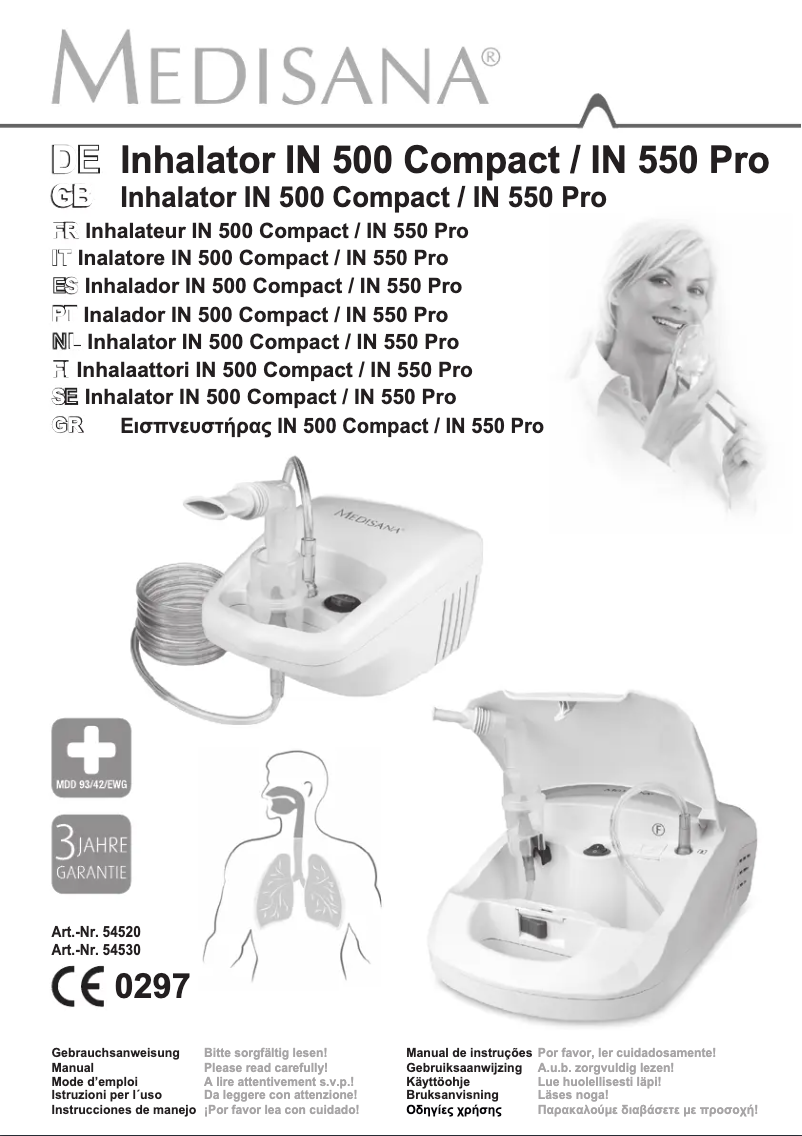 Page 1 de la notice Manuel utilisateur Medisana IN 550