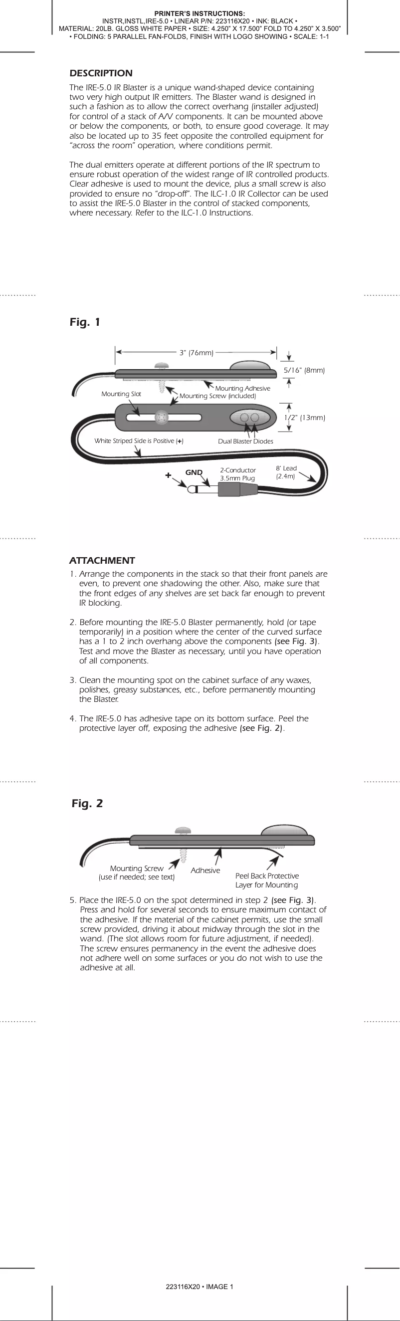 Image de la première page du manuel de l'appareil IRE 5.0