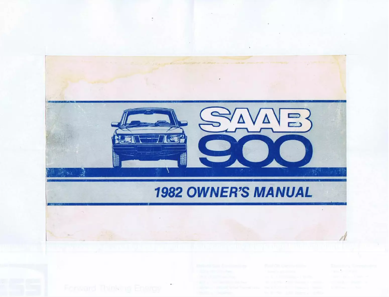 Page 1 de la notice Manuel utilisateur Saab 900 (1982)