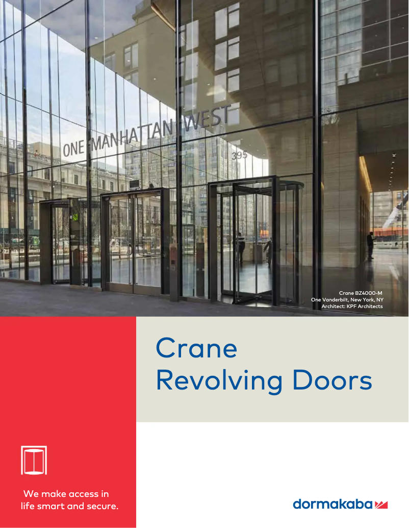 Page n°1 - Manuel utilisateur Dormakaba Crane