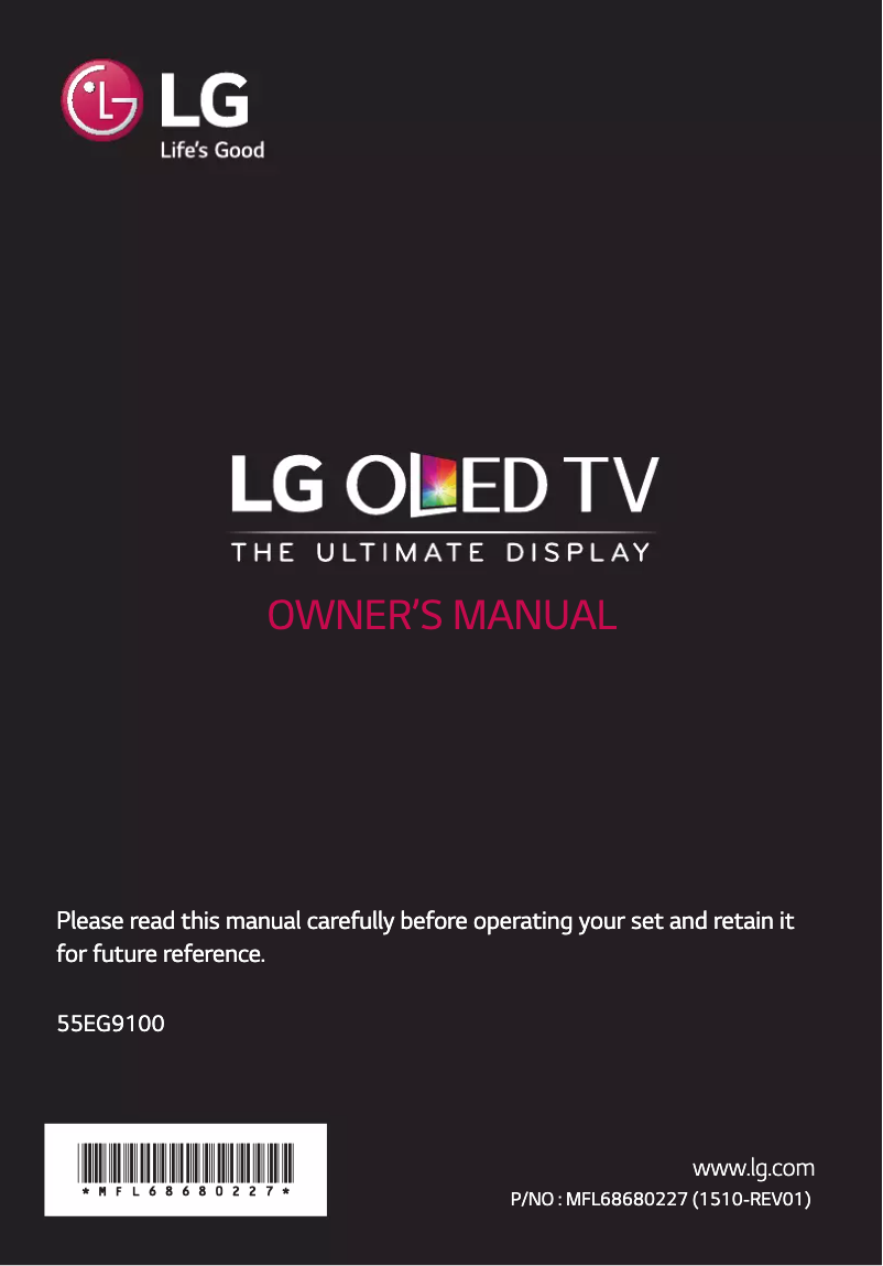Página 1 del manual Manual de usuario LG 55EG9100