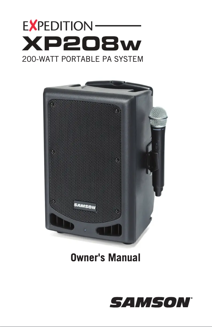 Page n°1 - Manuel utilisateur Samson SAXP208W