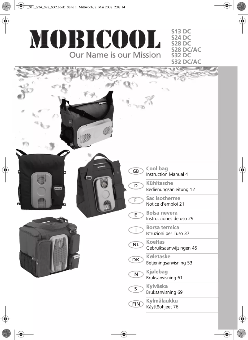 Page n°1 - Manuel utilisateur Waeco MobiCool S13 DC