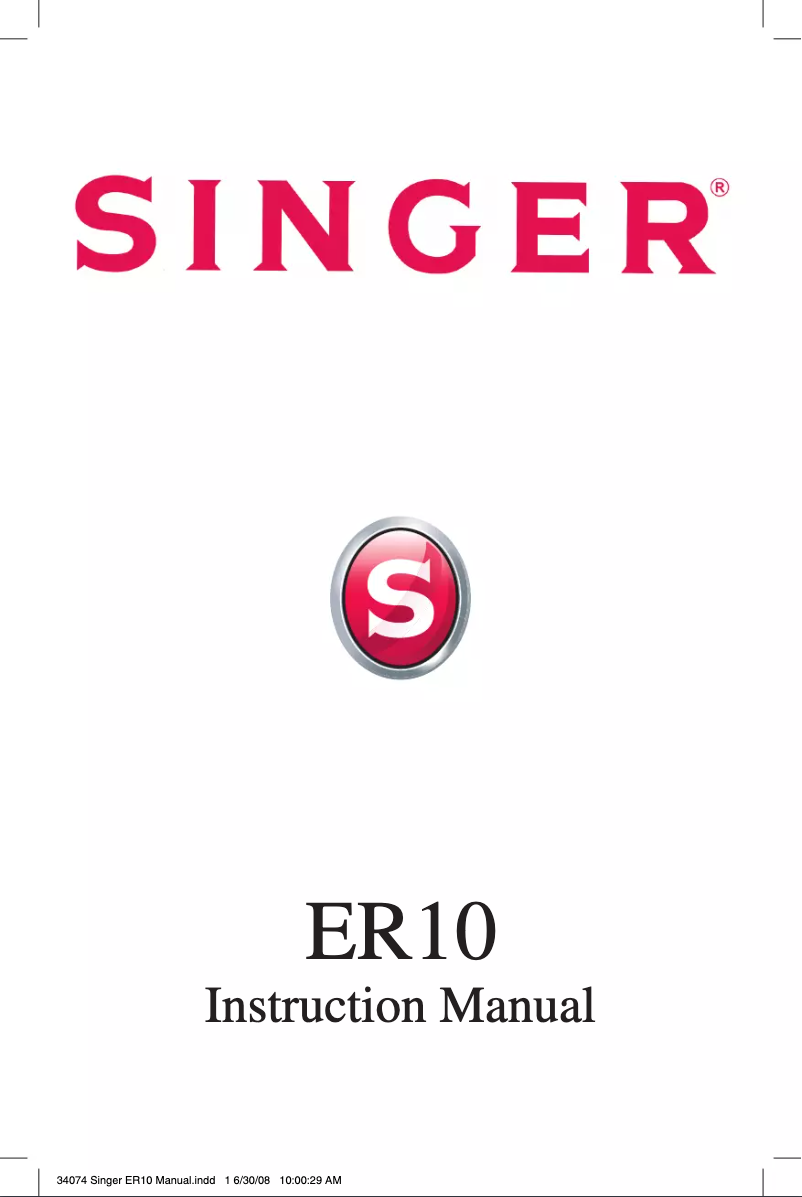 Página 1 del manual Manual de usuario Singer ER-10