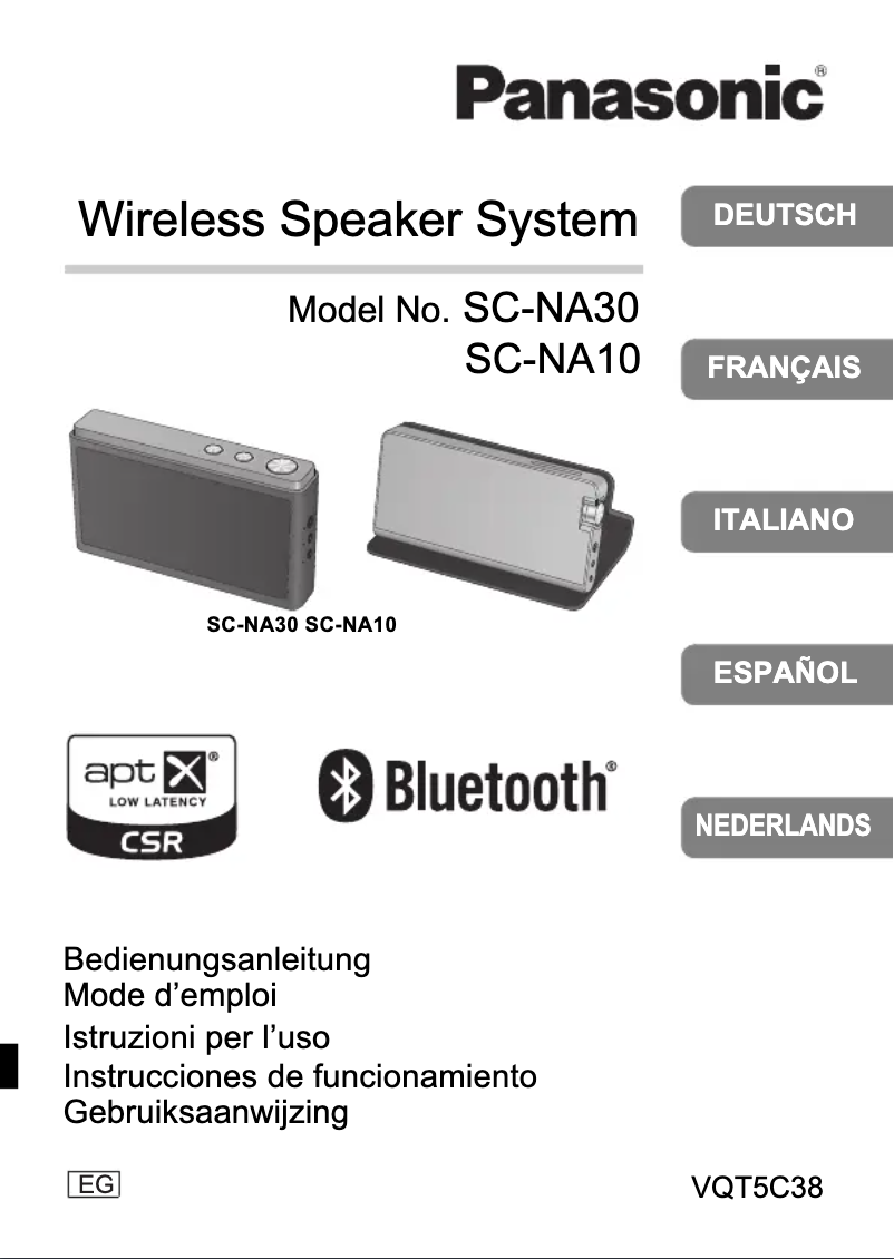 Page n°1 - Manuel utilisateur Panasonic SC-NA10