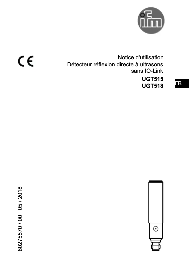 Page 1 de la notice Manuel utilisateur IFM UGT515
