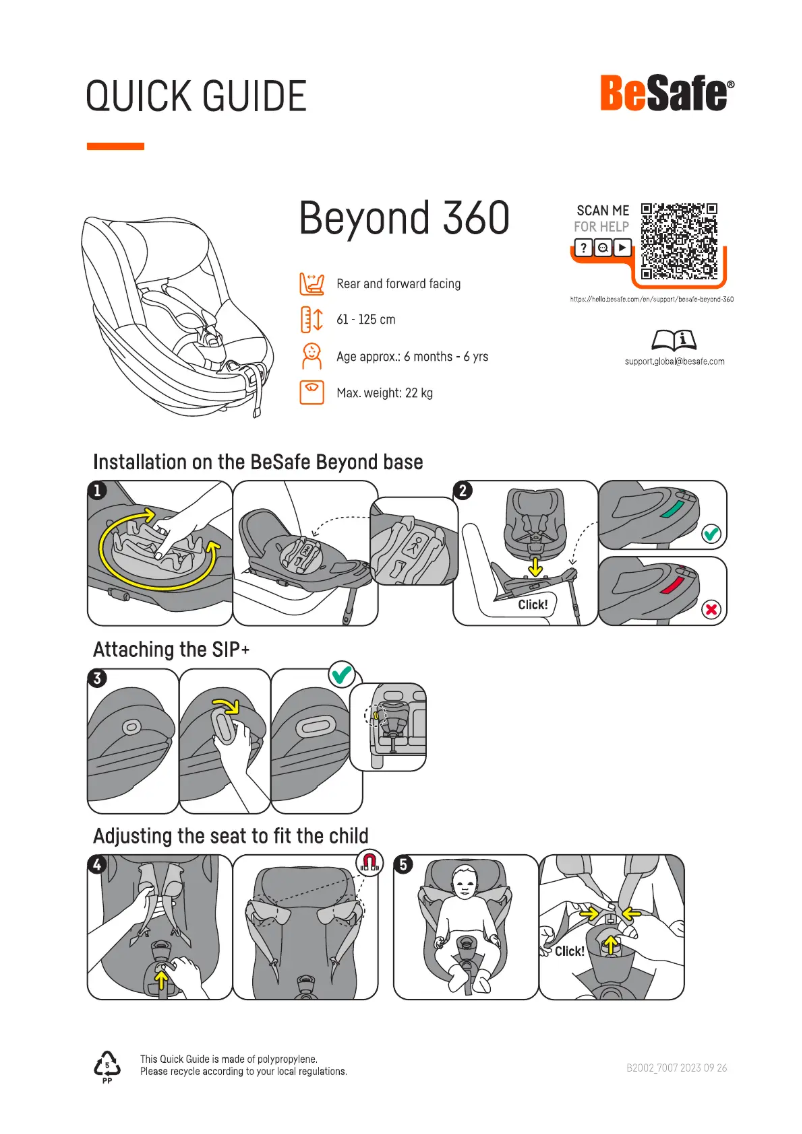 Image de la première page du manuel de l'appareil Beyond 360