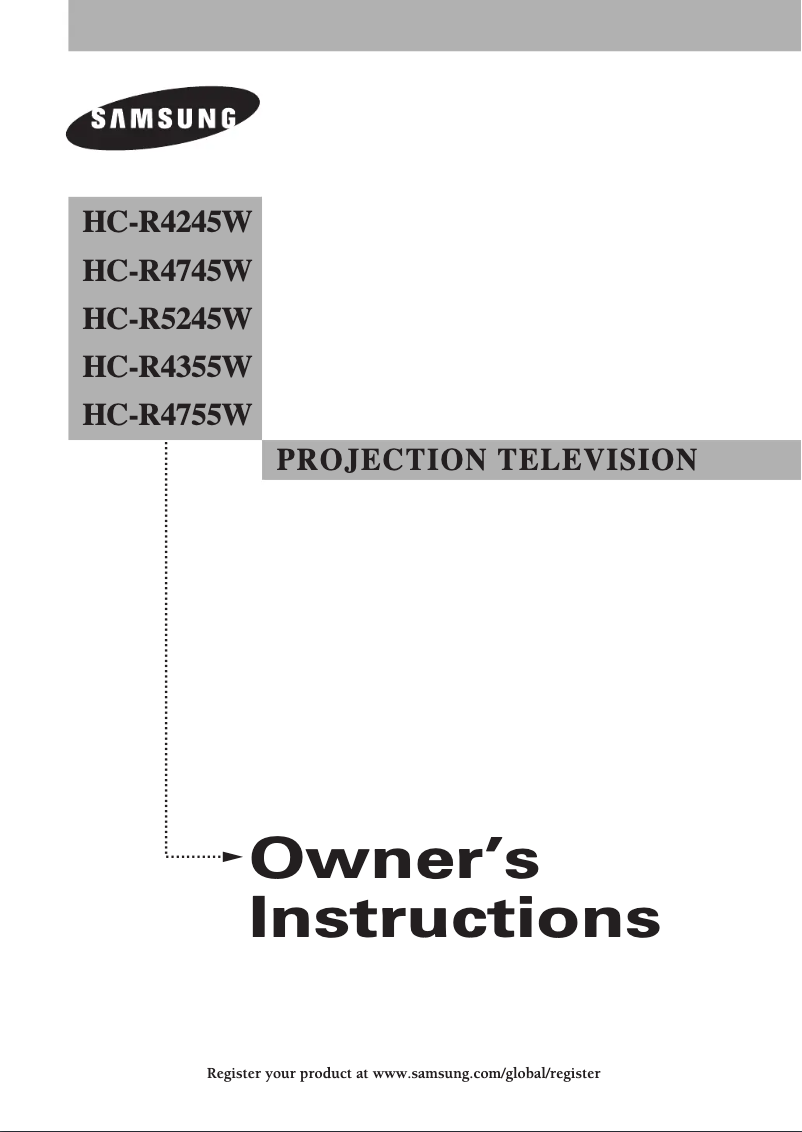 Image de la première page du manuel de l'appareil HC-R4755W