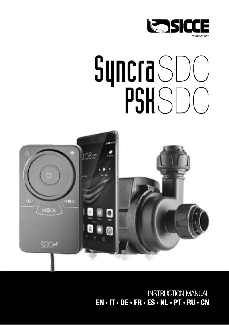 Page 1 de la notice Manuel utilisateur Sicce Syncra SDC 6.0