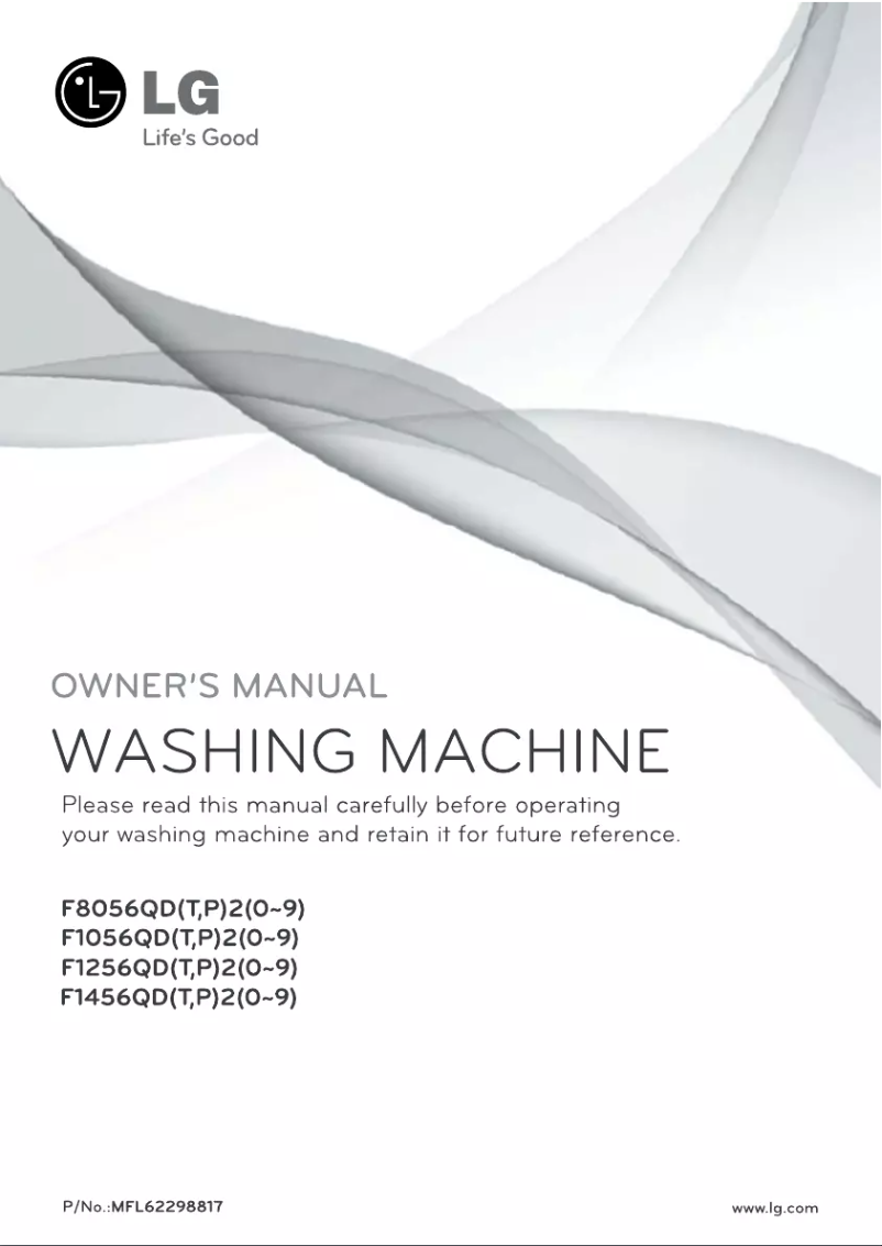 Page 1 de la notice Manuel utilisateur LG F1056QD2