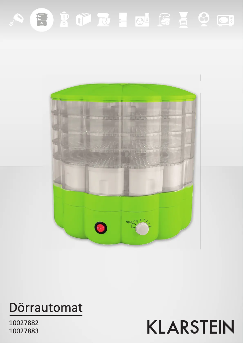 Page n°1 - Manuel utilisateur Klarstein Yofruit 10027882