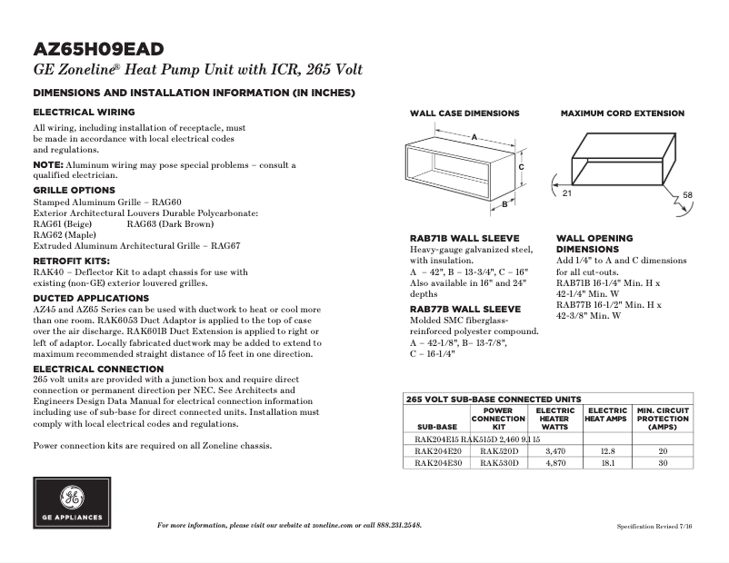Image de la première page du manuel de l'appareil AZ65H09EAD
