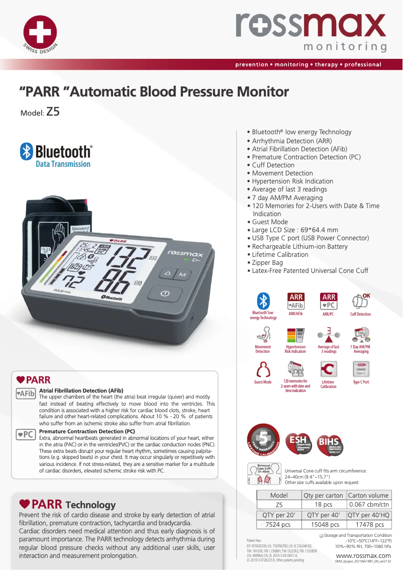 Page n°1 - Brochure Rossmax Z5