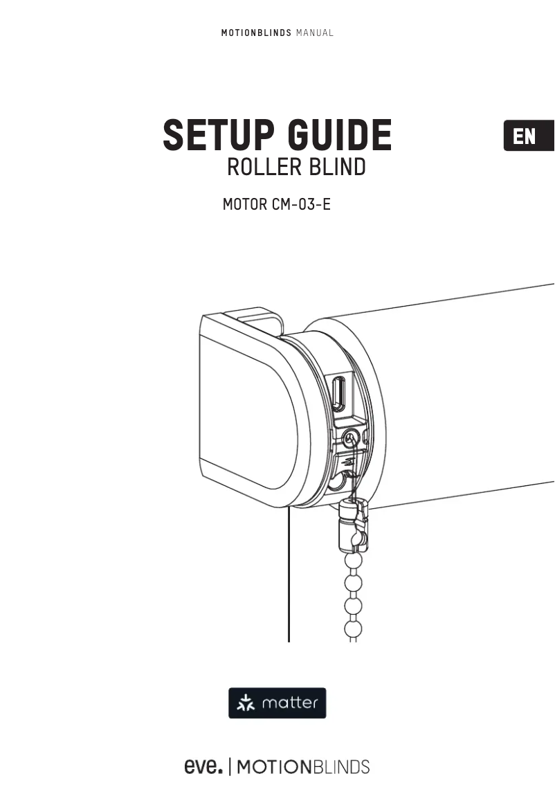 Image de la première page du manuel de l'appareil MotionBlinds CM-03-E