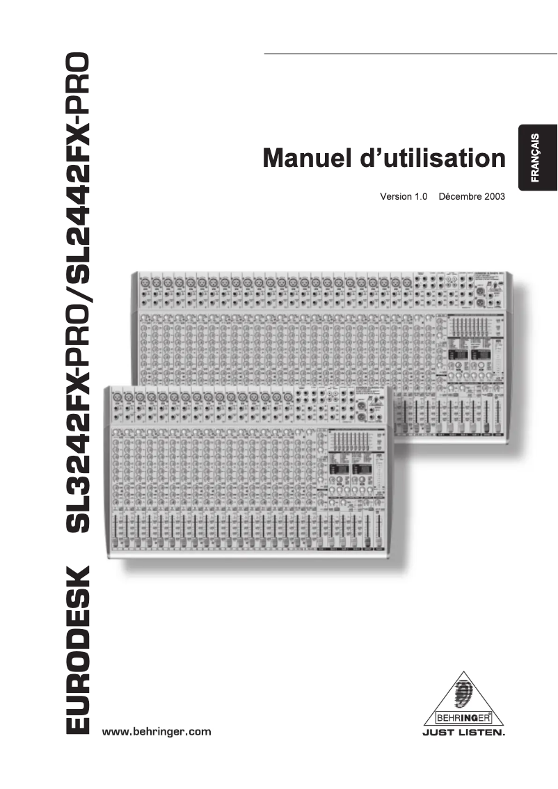 Image de la première page du manuel de l'appareil SL2242FX