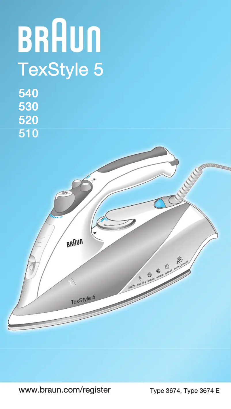 Page 1 de la notice Manuel utilisateur Braun TexStyle 5 520
