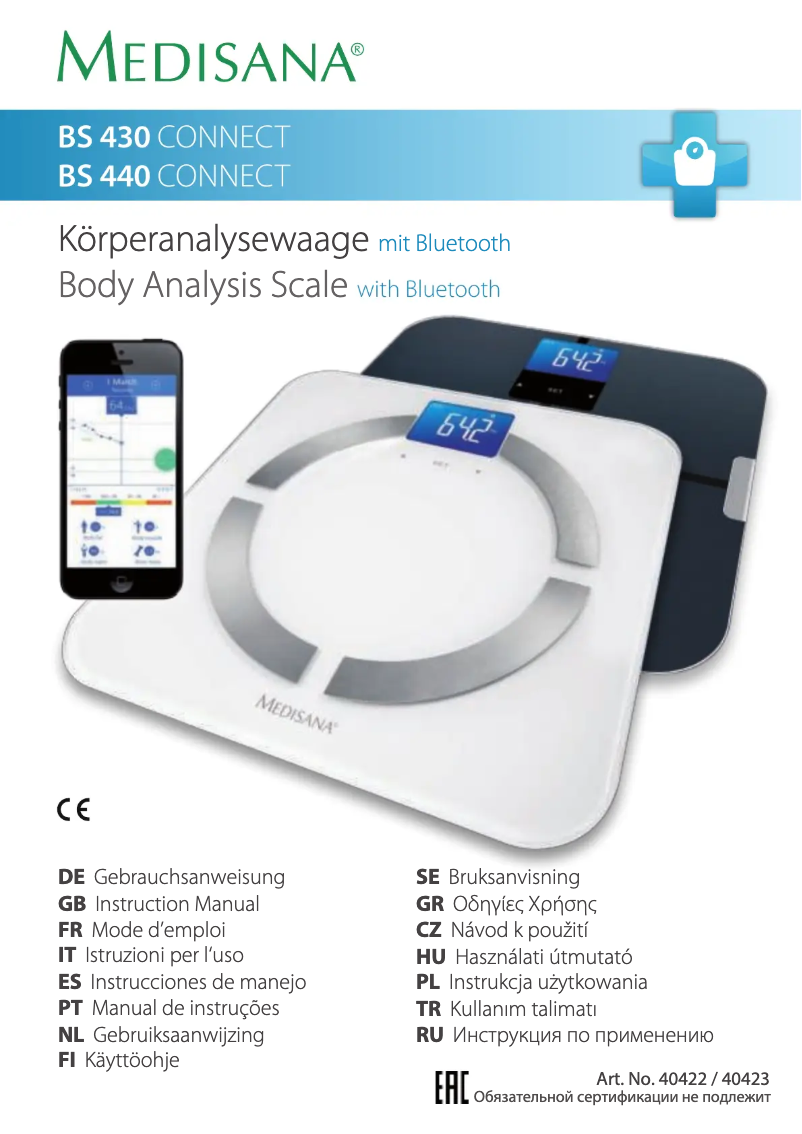 Page n°1 - Manuel utilisateur Medisana BS 430 Connect