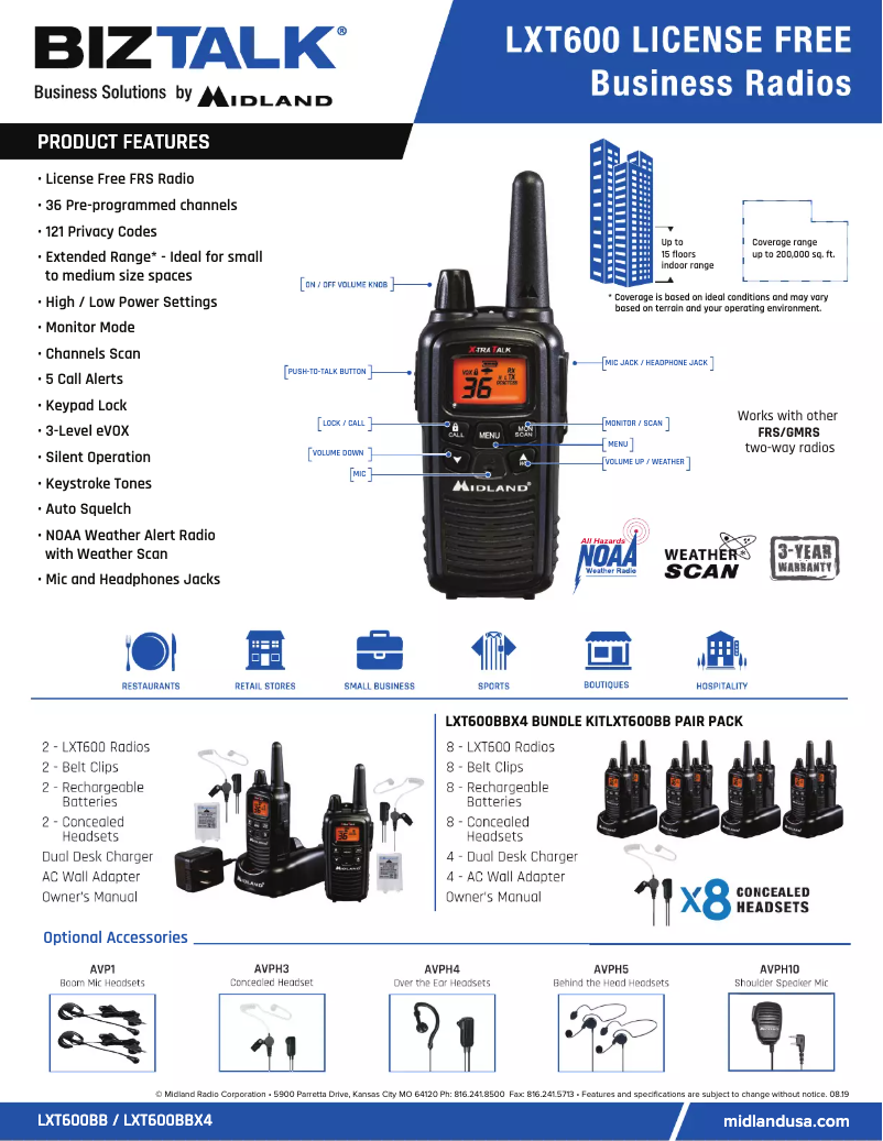 Image de la première page du manuel de l'appareil LXT600BBX4