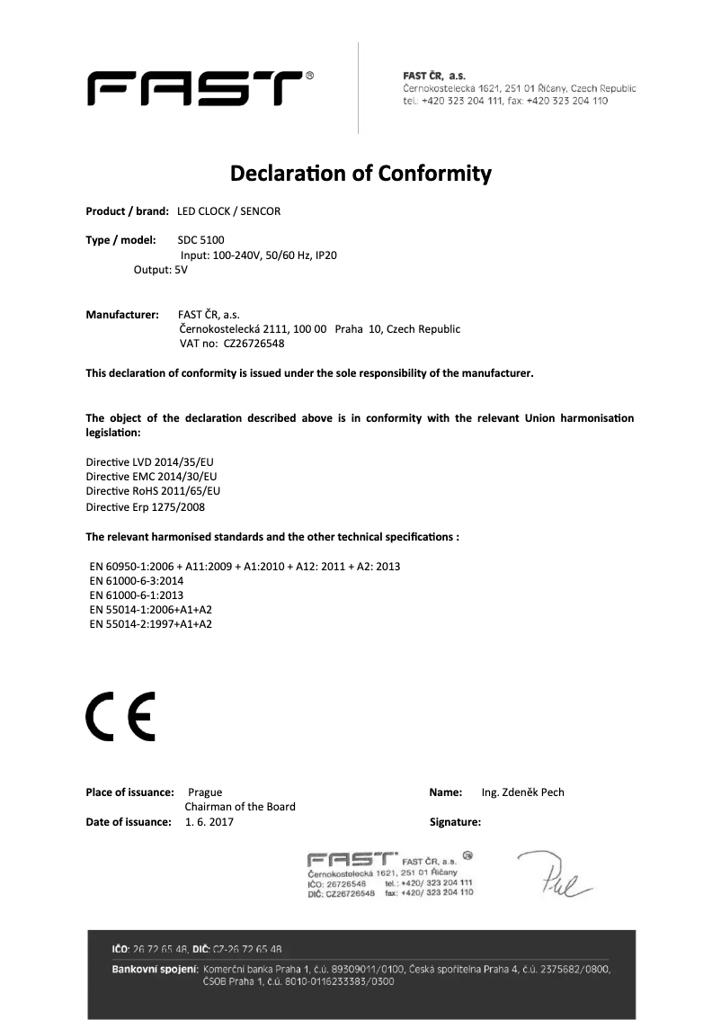 Page 1 de la notice Manuel utilisateur Sencor SDC 5100