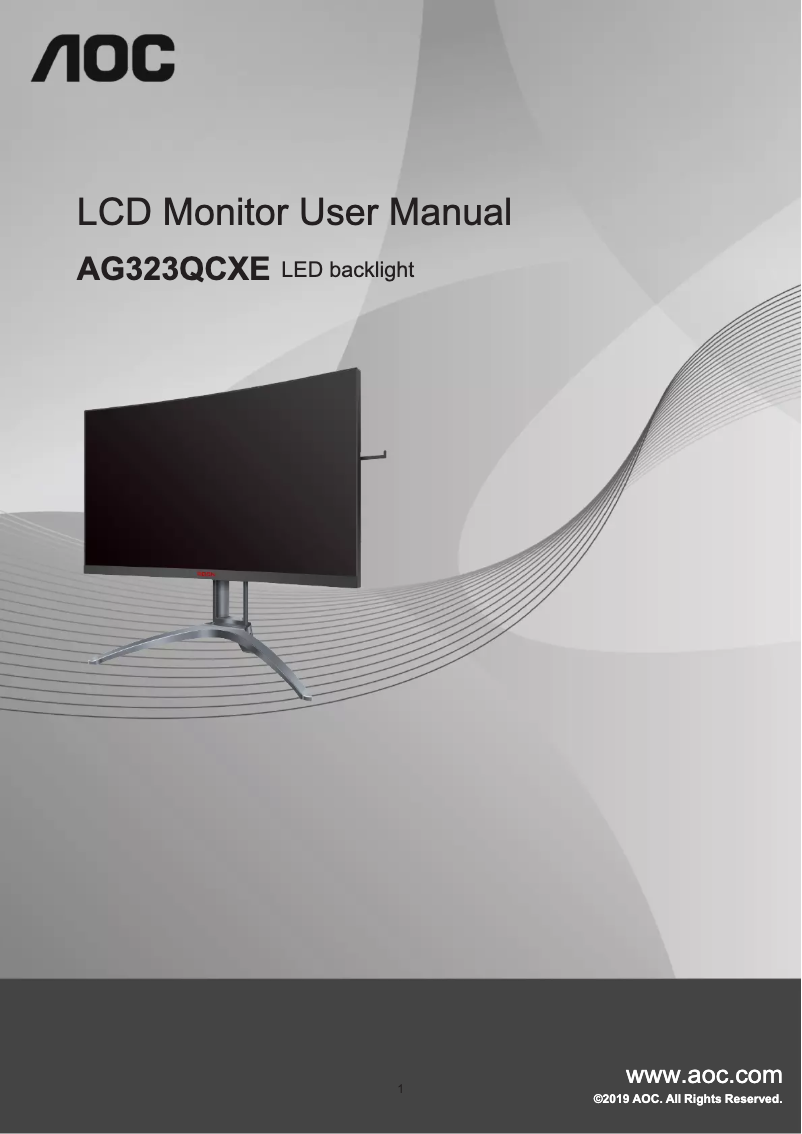 Page n°1 - Mode d'emploi AOC AGON AG323QCXE