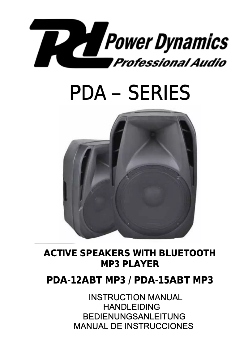 Image de la première page du manuel de l'appareil Active Speaker Bluetooth MP3 PDA 12ABT