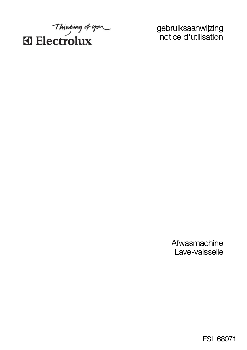Page n°1 - Manuel utilisateur Electrolux ESL68071