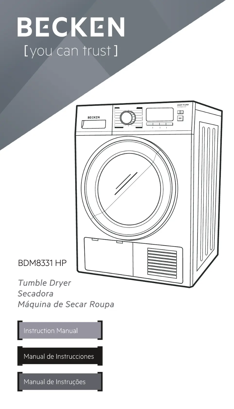 Page n°1 - Manuel utilisateur Becken BDM8331 HP