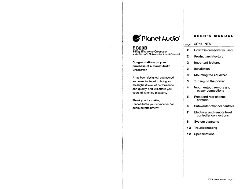 Image de la première page du manuel de l'appareil EC20B