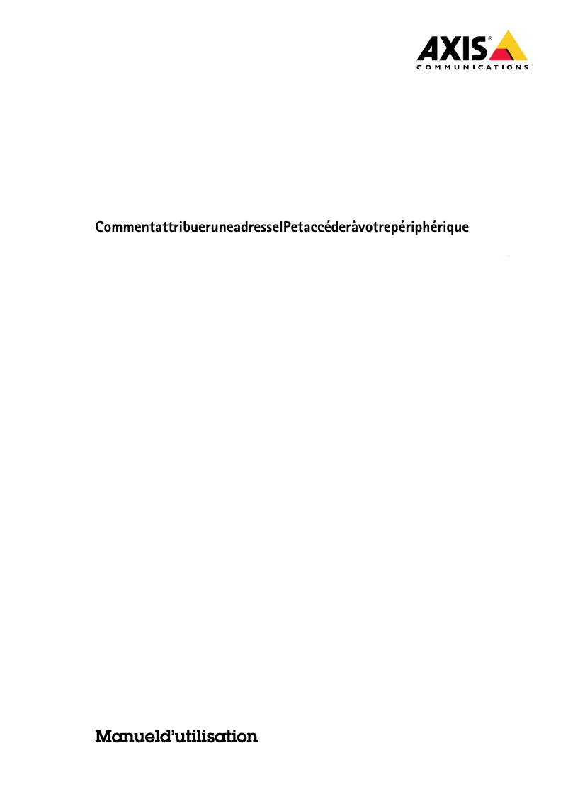 Page 1 de la notice Manuel utilisateur Axis M3045-WV