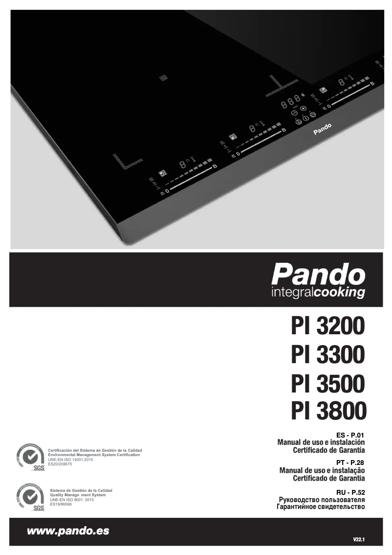 Page 1 de la notice Manuel utilisateur Pando PI3500