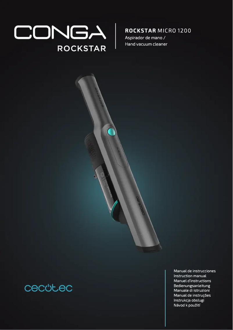 Página 1 del manual Manual de usuario Cecotec Conga Rockstar Micro 12000