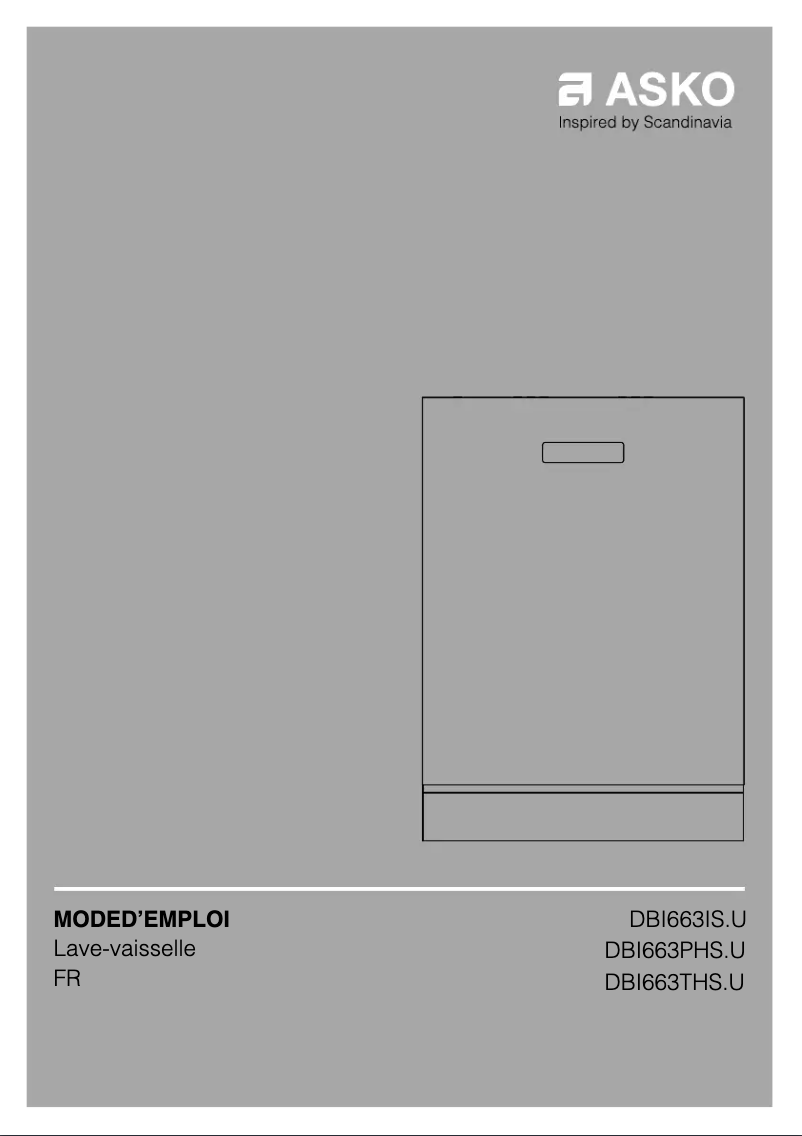 Page 1 de la notice Manuel utilisateur Asko DBI663PHS.U