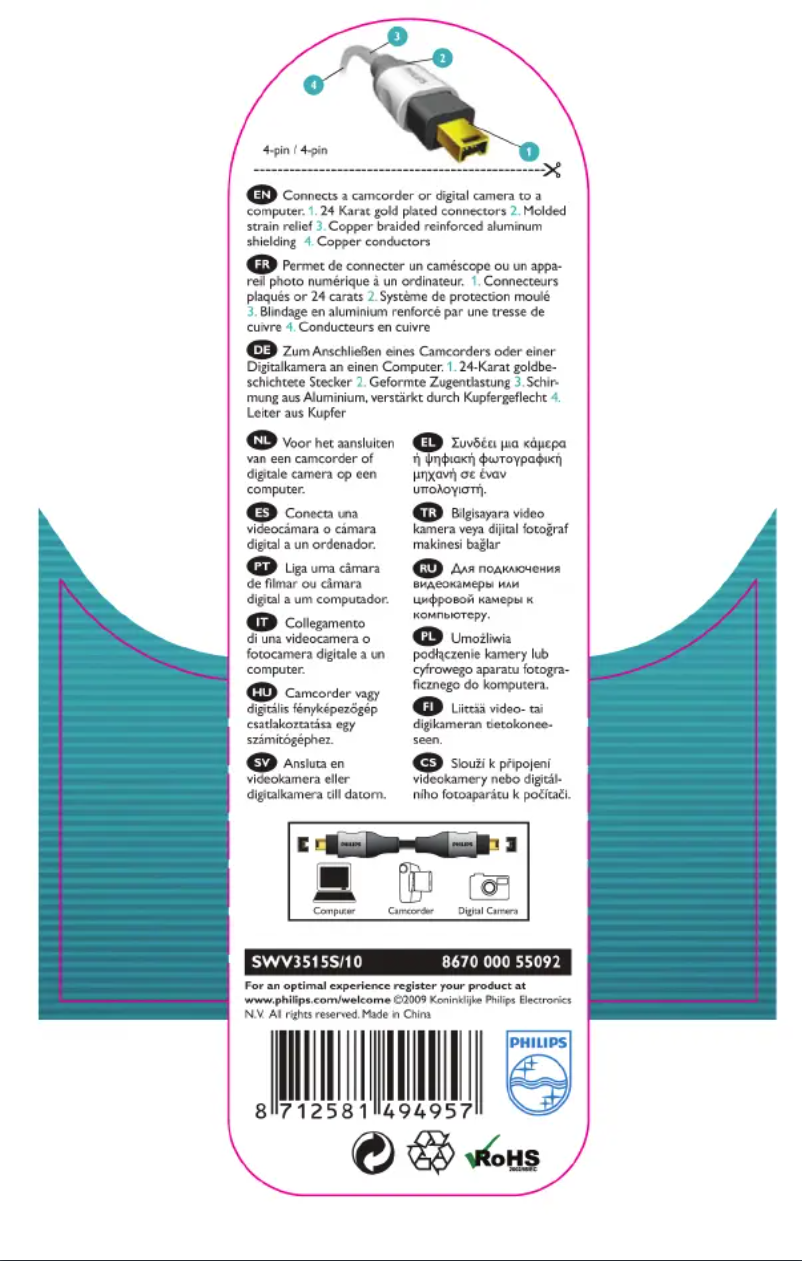 Page 1 de la notice Mode d'emploi Philips SWV3515S