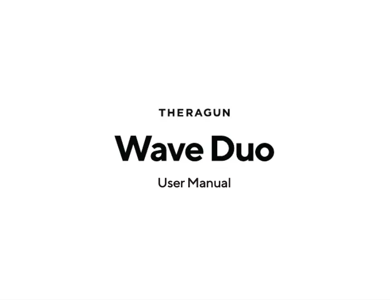 Page 1 de la notice Manuel utilisateur Theragun Wave Duo