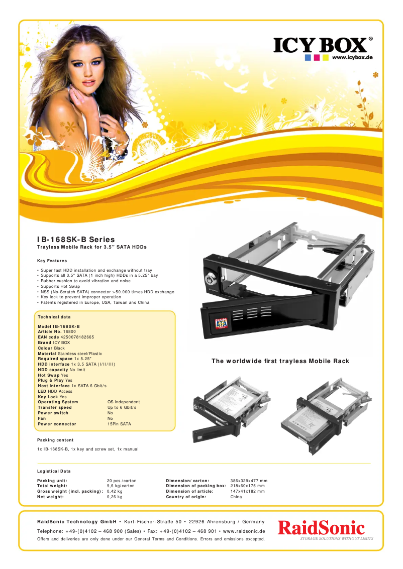 Image de la première page du manuel de l'appareil IB-168SK-B