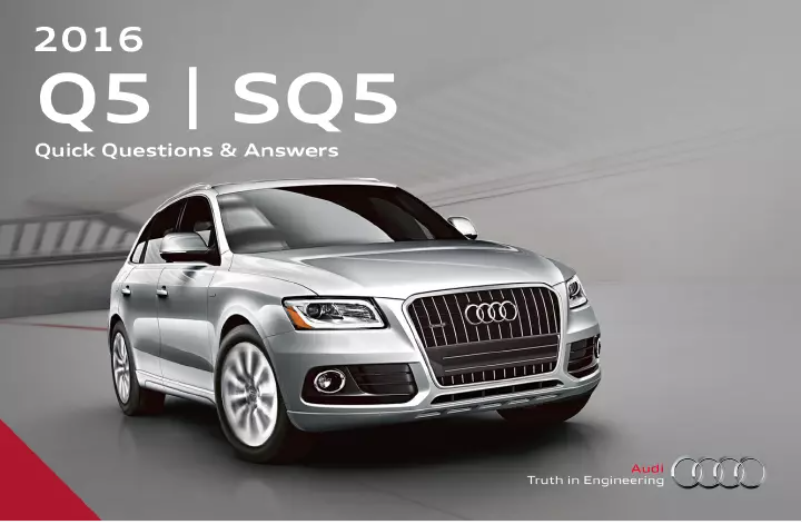 Page 1 de la notice Manuel utilisateur Audi Q5 (2016)