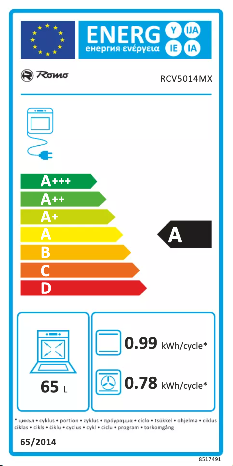 Page 1 de la notice Manuel utilisateur Romo RCV5014MX