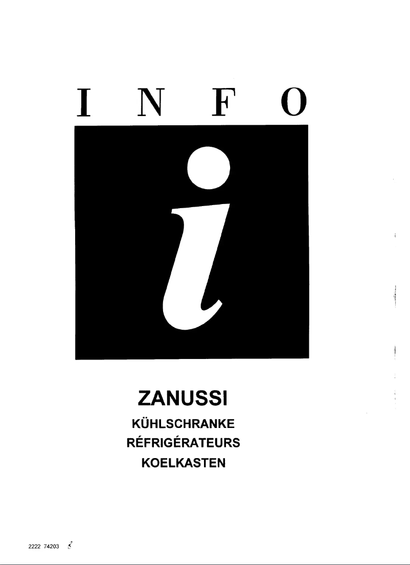 Page n°1 - Manuel utilisateur Zanussi ZI 2161
