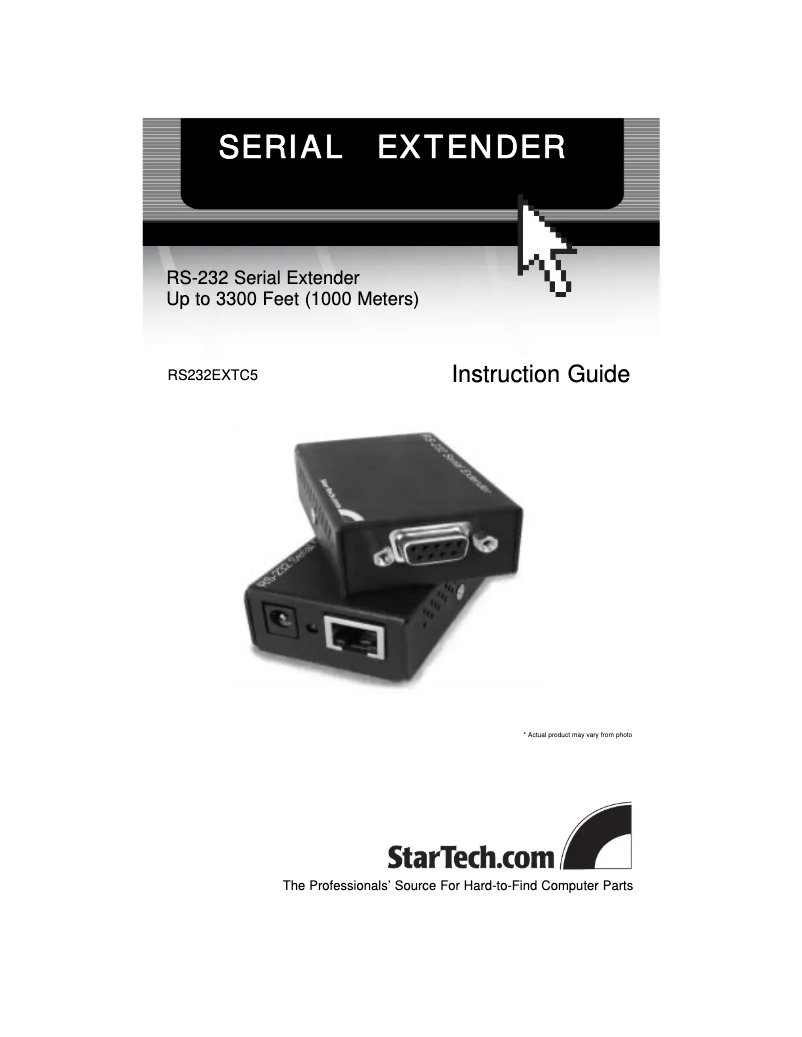 Page 1 de la notice Manuel utilisateur StarTech.com RS232EXTC5