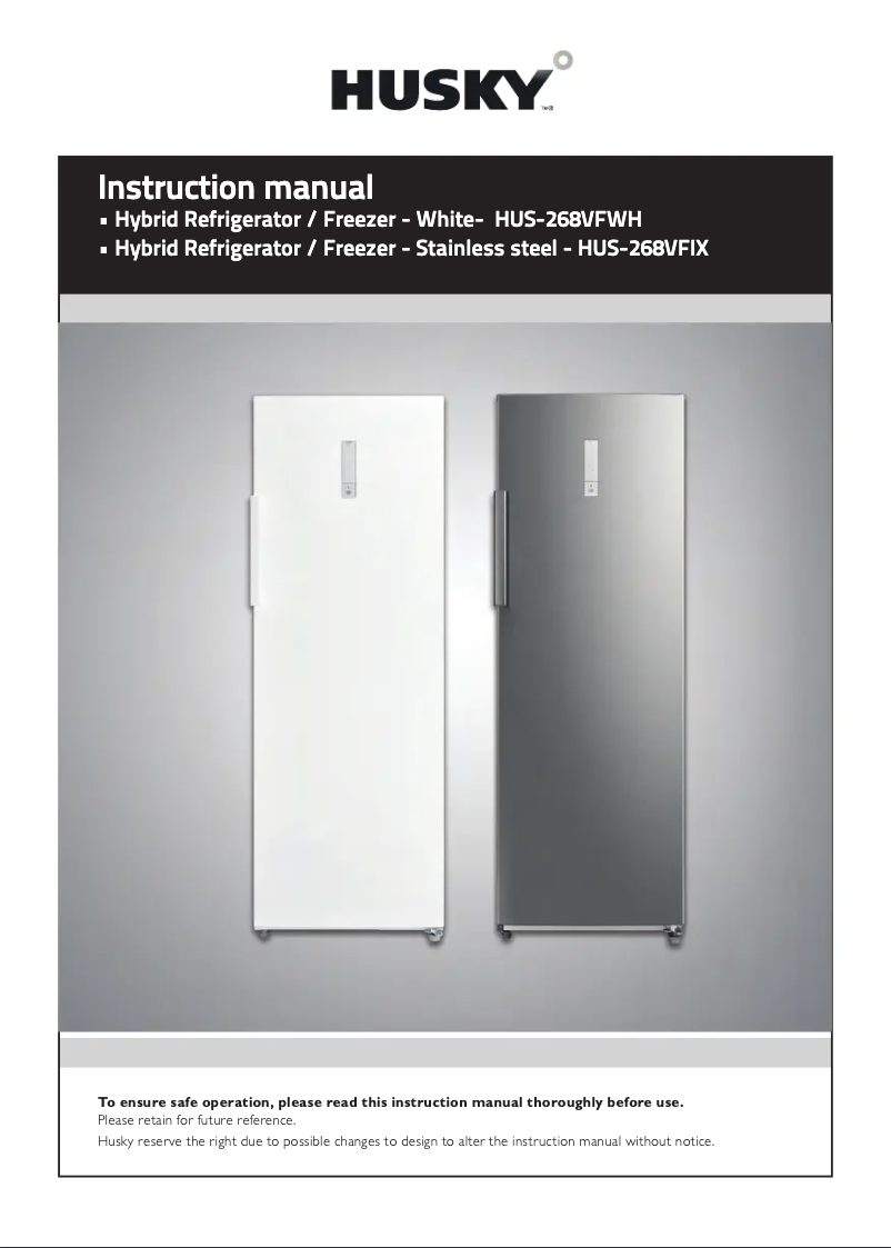 Page n°1 - Manuel utilisateur Husky HUS-268VFWH